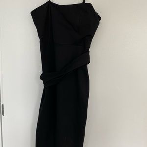 Blessed are the Meek size 6 midi black dress